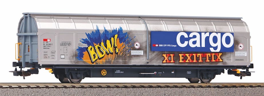 Piko 58985 SBB carro con pareti scorrevoli tipo Hbbillnss, ep.VI con Graffiti