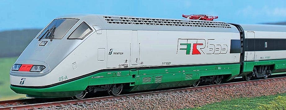 Acme 79150 FS ETR500 - Serie 100, set 6 elementi, formato da due locomotive E 404 e 4 carrozze, ep.VI - DCC Sound