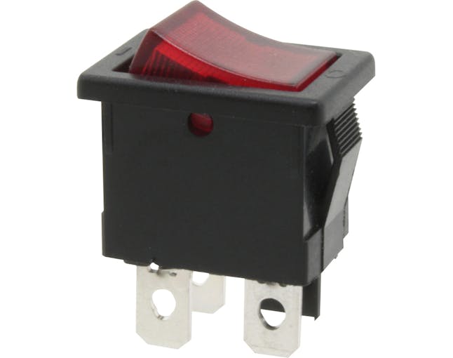 DONAU Elektronik KWS30 Interruttore On / Off, 1 polo, nero, rosso illuminato 230V, ON-OFF