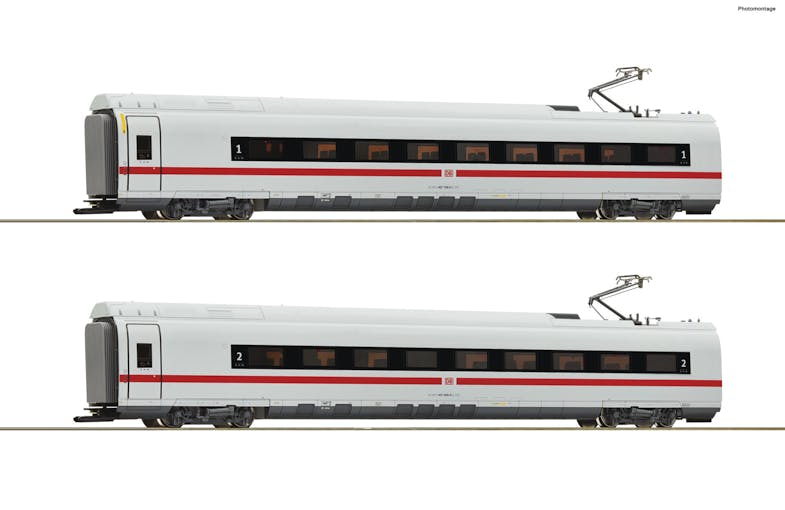 Roco 72097 DB set1 di due carrozze classe 407 di completamento elettrotreno ICE ''Velaro'' ep.VI