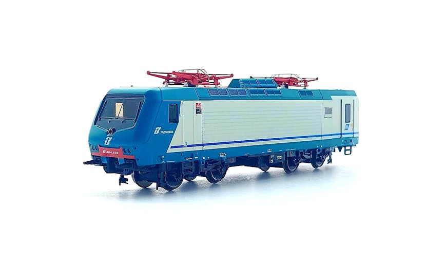 Vitrains 2255 FS locomotiva elettrica monocabina FS E464.159 Livrea XMPR della regione Lazio, display alto, logo Bici, ep. Vb