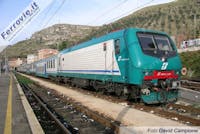 Vitrains 2255 FS locomotiva elettrica monocabina FS E464.159 Livrea XMPR della regione Lazio, display alto, logo Bici, ep. Vb