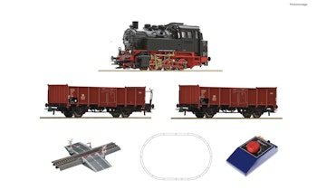 Roco 51160 Start Set analogico: DB Locomotiva a vapore Gruppo 80 con treno merci, ep. III - IV