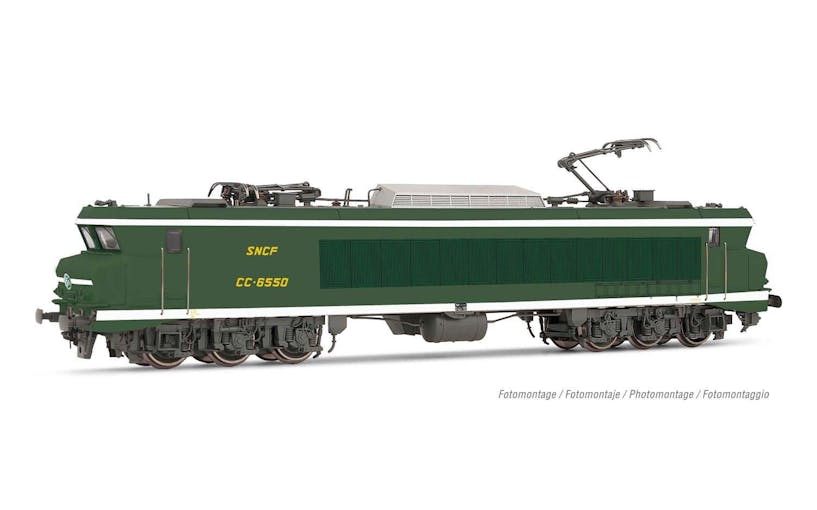 Jouef HJ2371 SNCF, locomotiva elettrica CC 6550 in livrea verde/gialla, ep. IV