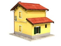 Tecnomodel 67411-G Casello ferroviario in stile FS, colore giallo