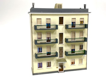 Tecnomodel 70930 Palazzo per fondale di 3 piani con sei balconi, stile Ligure