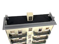 Tecnomodel 70930 Palazzo per fondale di 3 piani con sei balconi, stile Ligure