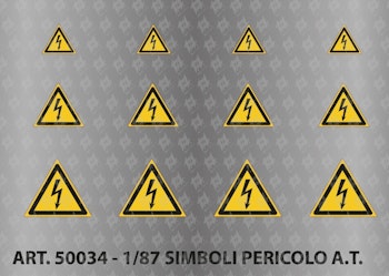 TAModels 50034 Decals simboli ''PERICOLO'' - H0 1/87