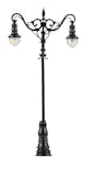 Faller 180106 Lampione stradale ornamentale a LED, 75 mm, 3 pz.
