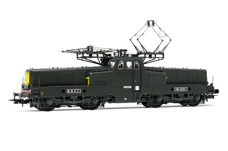 Jouef HJ2401S SNCF locomotiva elettrica BB 12130, 4a serie tipo anteriore con miofiltri, livrea verde ep. IV - DCC Sound