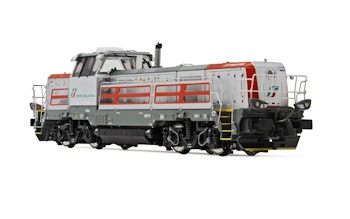 Rivarossi HR2900 FS Mercitalia locomotiva diesel da manovra pesante Effishunter 1000 livrea argento/rosso, ep.VI