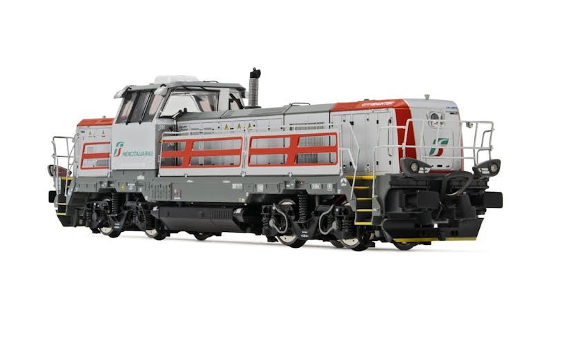 Rivarossi HR2900S FS Mercitalia locomotiva diesel da manovra pesante Effishunter 1000 livrea argento/rosso, ep.VI - DCC Sound