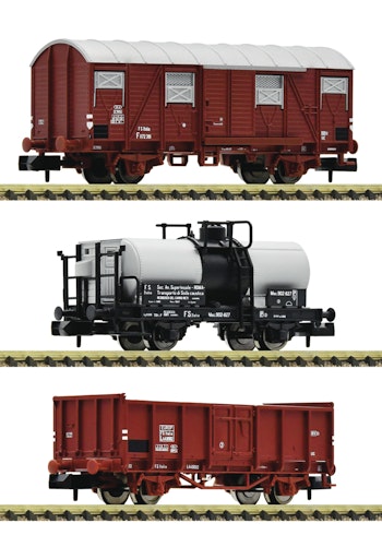 Fleischmann 880909 FS Set di tre carri merci delle Ferrovie dello Stato Italiane, ep.III - Scala N 1/160