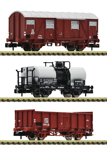 Fleischmann 880909 FS Set di tre carri merci delle Ferrovie dello Stato Italiane, ep.III - Scala N 1/160