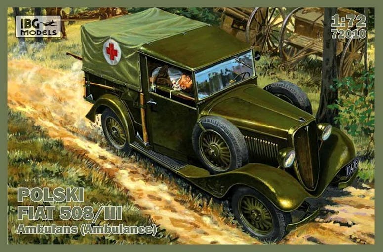 IBG models 72010 Autovettura Fiat 508/III ambulanza esercito Polacco, kit di montaggio scala 1/72