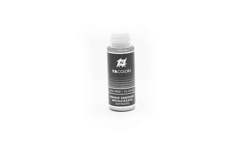 TAModels C212S Vernice termoplastica a base alcolica color grigio argento metallizzato satinato, 30 ml.