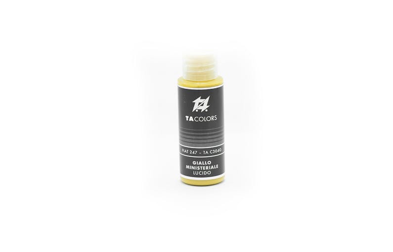 TAModels C304G Vernice termoplastica a base alcolica color giallo ministeriale lucido, 30 ml.