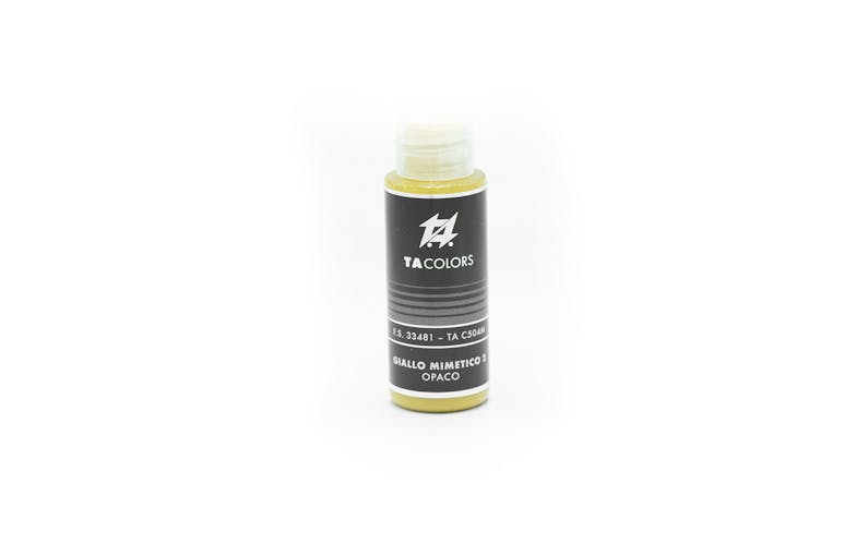 TAModels C504M Vernice termoplastica a base alcolica color giallo mimetico 2 opaco, 30 ml.