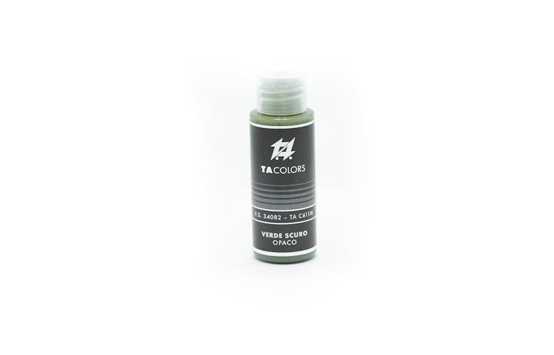 TAModels C611M Vernice termoplastica a base alcolica color verde scuro opaco, 30 ml.