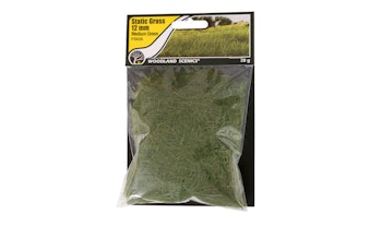 Woodland Scenics FS626 Static Grass Medium Green 12 mm, 28 gr