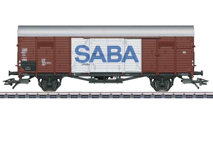 Marklin 46168 DB carro merci coperto Gbkl con logo ''SABA'' industra elettronica, ep.IV