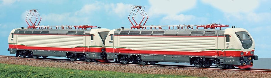 Acme 60640 Set di due locomotive elettriche (una dummy) E.402B di Trenitalia in livrea Frecciabianca, ep. VI
