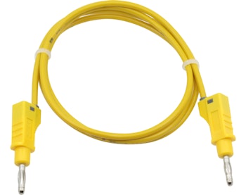 DONAU Elektronik 2103 Patchcord cavo da laboratorio con connettori, cavo giallo L.1 m