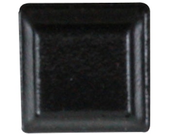 DONAU Elektronik E12 Piedino in gomma per apparecchi neri, quadrati, 12 mm, pz.10