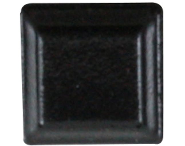 DONAU Elektronik E12 Piedino in gomma per apparecchi neri, quadrati, 12 mm, 10 pz.