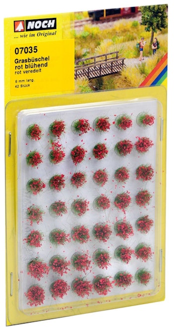 Noch 07035 Mini set di cespugli fioriti 6 m confezione 42 pz.