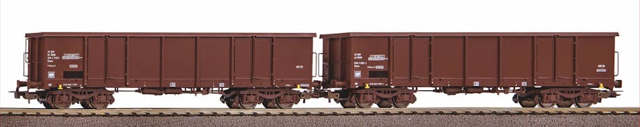 Piko 58237 OBB set due carri aperti tipo Eaos con realistico carico di sabbia, ep.VI
