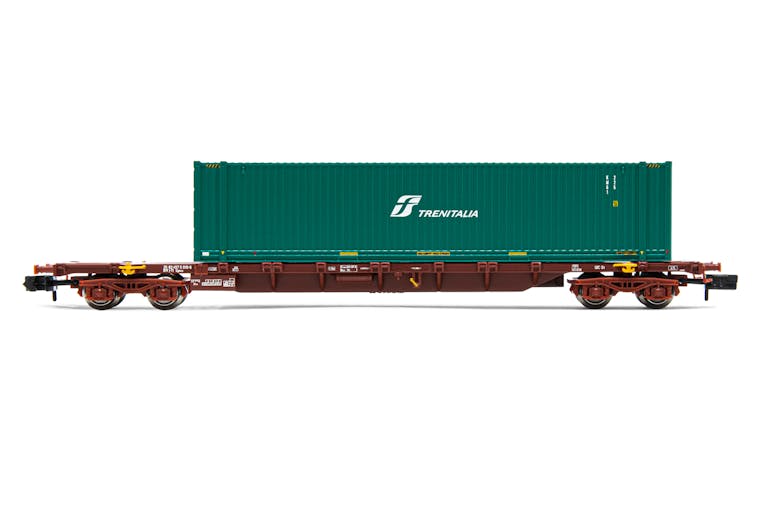Arnold HN6456 FS, carro portacontainer Sgnss, carico di container Trenitalia da 45' ep. V-VI