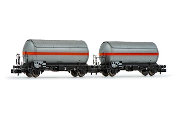 Arnold HN6525 SNCF, set 2 carri cisterna per gas a 2 assi ''algeco'', ep.IV Scala N 1/160