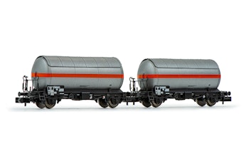 Arnold HN6525 SNCF, set 2 carri cisterna per gas a 2 assi ''algeco'', ep.IV Scala N 1/160