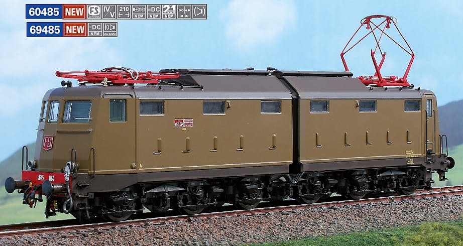 Acme 60485 Special Price - FS locomotiva elettrica E.645.024 in livrea castano e Isabella con scudo rosso. Dep. Loc.Milano Smistamento, ep.IV-V