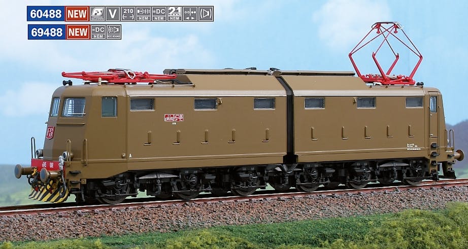 Acme 60488 Special Price - FS Locomotiva E645 002 in livrea Isabella con scudo rosso Dep. Loc.Milano Smistamento, ep.V