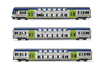 Lima Expert HL5056 FS Trenitalia set 3 carrozze 'Vivalto' 1 pilota 2 intermedie in livrea DPR, nuovo logo ''Vivalto'' ep.VI