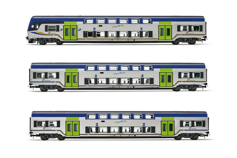 Lima Expert HL5056 FS Trenitalia set 3 carrozze 'Vivalto' 1 pilota 2 intermedie in livrea DPR, nuovo logo ''Vivalto'' ep.VI