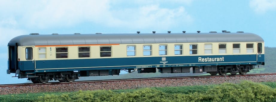 Acme 52212 DB carrozza ARmz216 mista di 1 classe e ristorante in livrea blu/beige. ep.IV-V