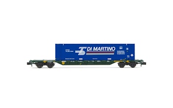 Arnold HN6585 FS CEMAT, Carro portacontainer Sgnss, livrea verde, caricato con container 45' DI MARTINO, ep. VI