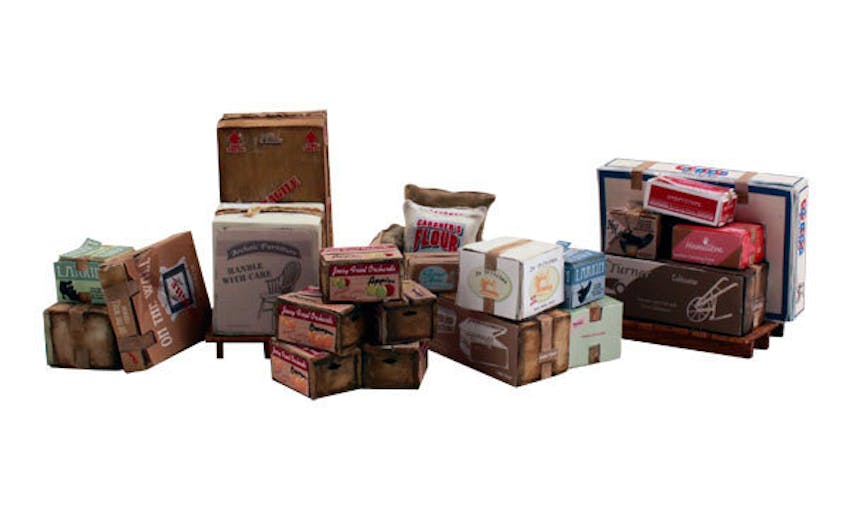 Woodland Scenics A2766 casse, scatole, borse e sacchi colorati, Scala 0 1/43