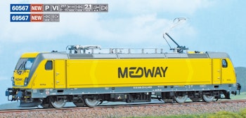 Acme 60567 Medway locomotiva TRAXX DC3 494 231 nella livrea Medway (parte del gruppo MSC), denominata Petra, ep.VI