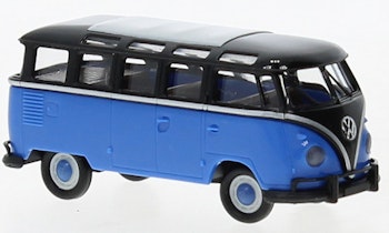 Brekina 31848 VW T1b Samba, azzurro/nero, 1960