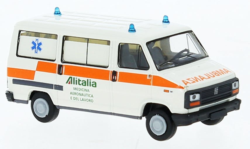 Brekina 34910 Fiat Ducato Bus, Ambulanza Alitalia, 1982