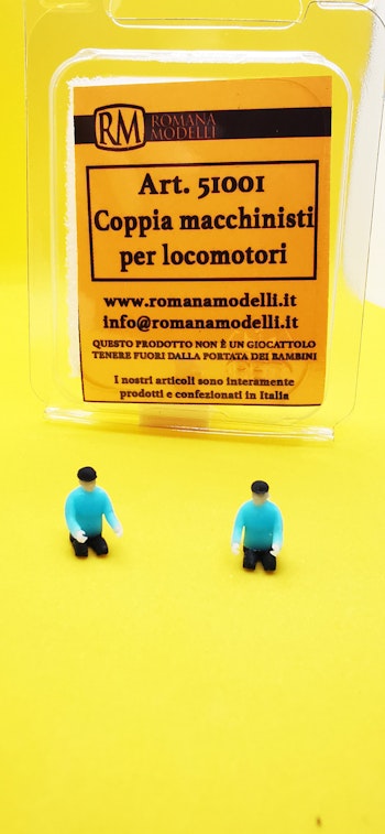RM Romana Modelli 51001 Coppia macchinisti locomotori, 2 pz. - Scala H0