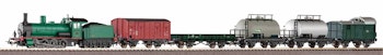 Piko 97942 SNCB start set con locomotiva a vapore Rh 71 con 5 carri merci, ep.III - Roadbed A-Track