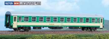 Acme 52725 PKP carrozza di2cl. tipo 136A, delle Ferrovie Polacche. Livrea verde e beige, ep.V