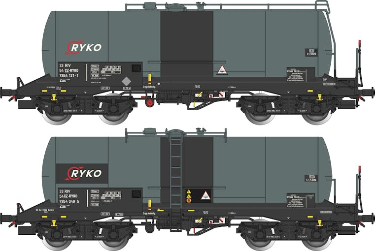 Albert Modell 700004 CZ-RYKO setr due carri cisterna tipo Zas , ep.VI