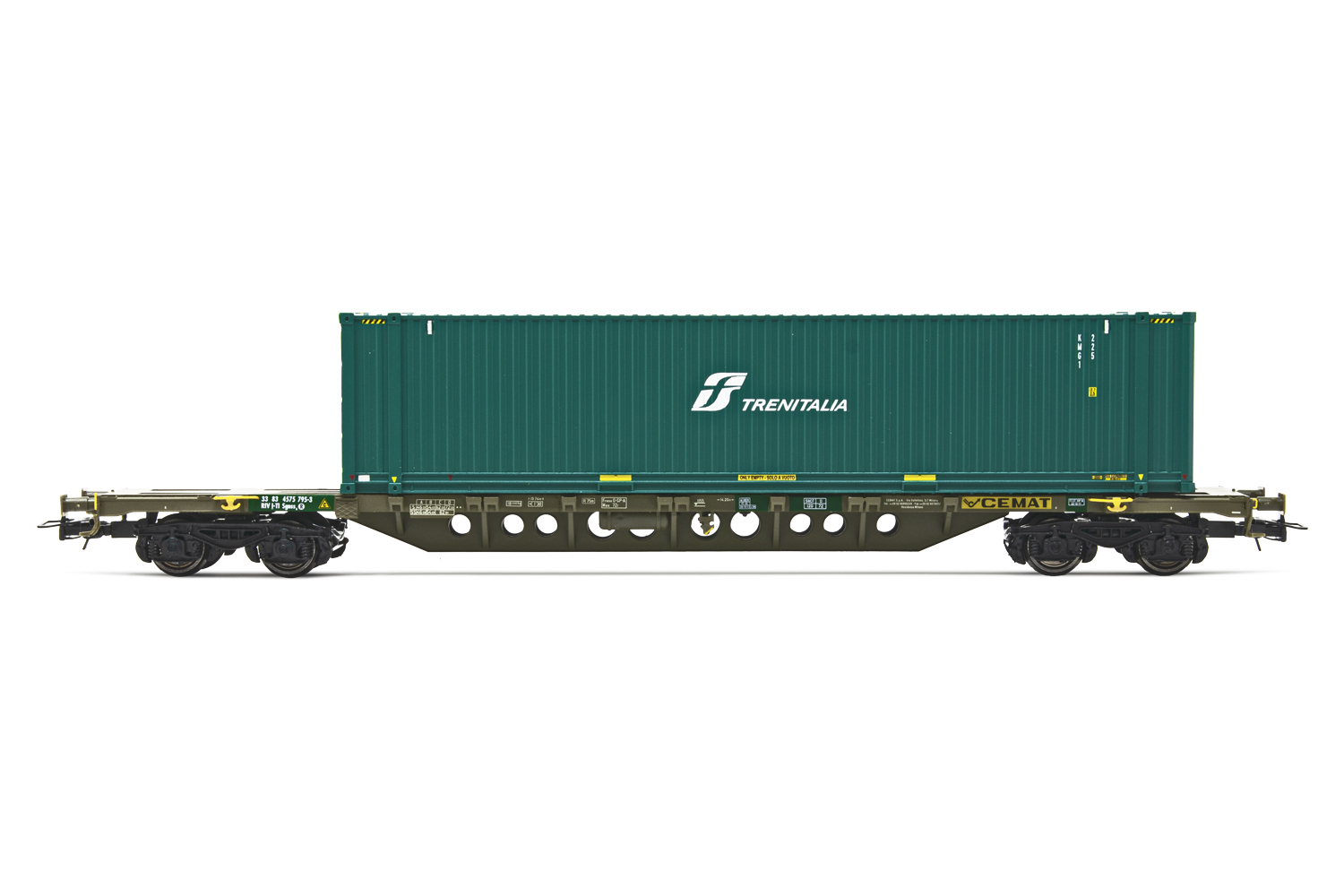 Rivarossi HR6576 FS CEMAT Carro Pianale Sgnss Con Container 45 ...