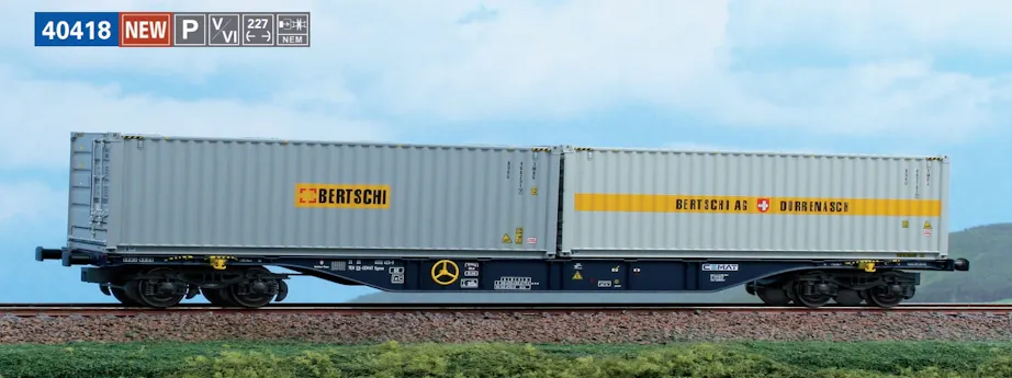 ACME 40402 Locomotiva Sgnss CEMAT Epoca VI Con Container 30' IntermodalTrasporti &ndash; Blu, Scala HO 1:87